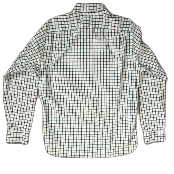 J. Crew Slim Fit Button Down Blue Teal Windowpane Plaid 100% Cotton Size Medium - Picture 2 of 4